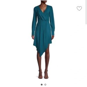 NWT Parker a-symmetrical teal dress